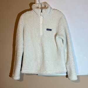Patagonia white Fleece zip up
